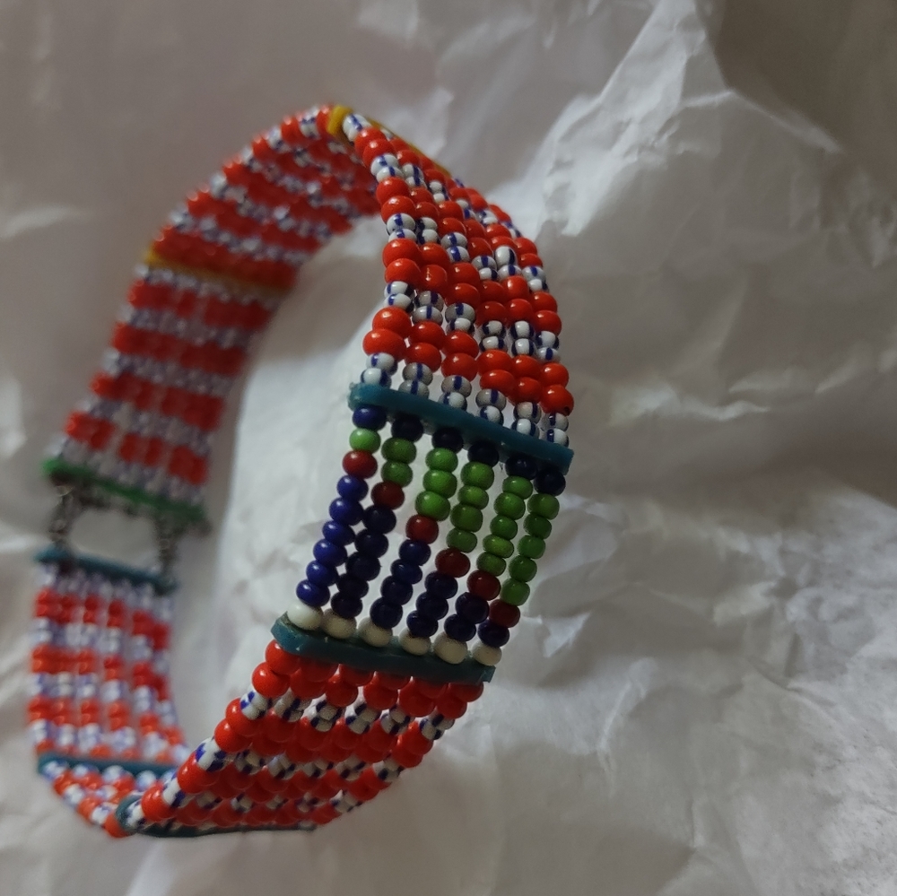 Beaded bracelet made in Kenya. New